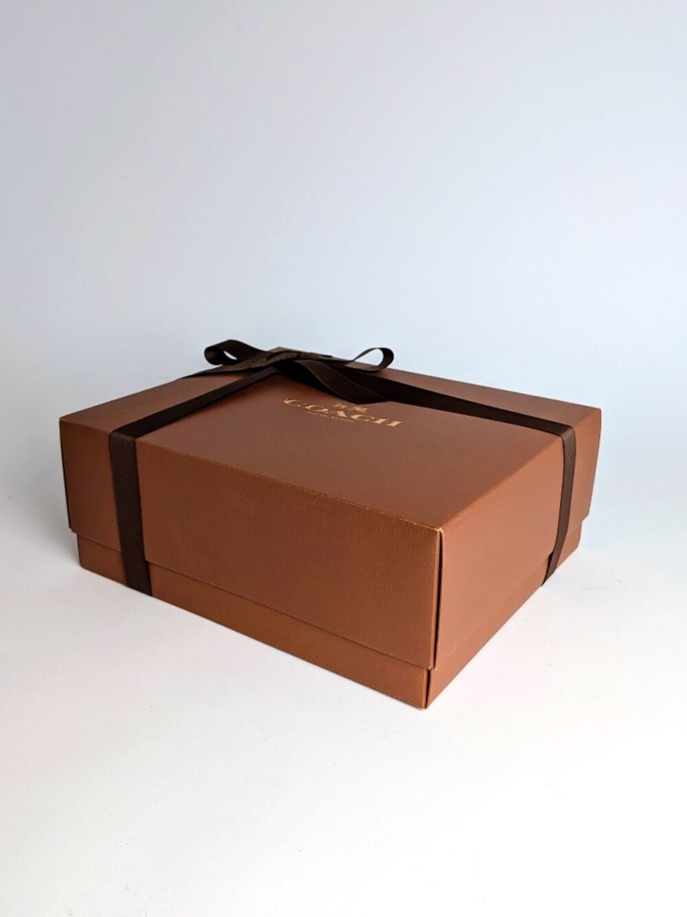 Authentic Coach Gift Box with Brown Ribbon